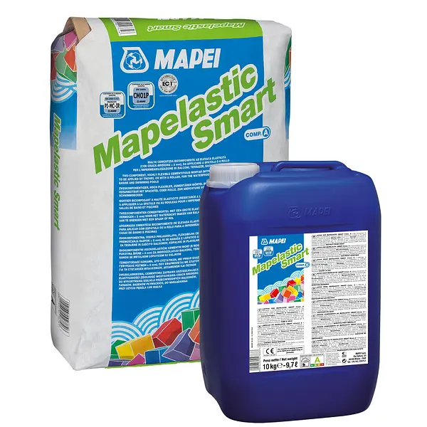Mapelastic Smart. Mortero Cementoso Bicomponente Flexible.