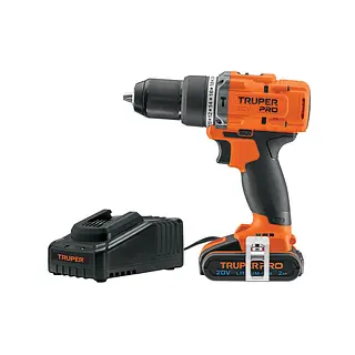 Taladro,Percutor, Atornillador 1/2", Batería 2ah, Truper Pro