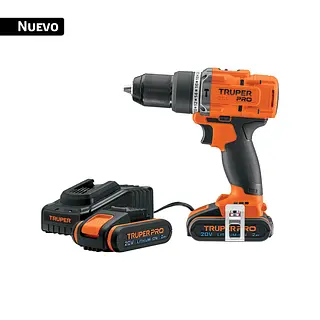 Taladro, Percutor, Atornillador 1/2", 20 V, Truper Pro.