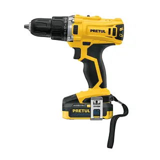 Taladro, Atornillador 1/2", 1 Batería, 20 V, Pretul
