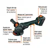 Pulidora Angular Inalámbrica 4.1/2" 20v Truper Max